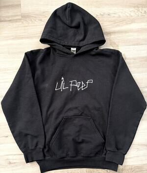 Lil Peep Come Over When Youre Sober Gildan Hoodie Black Mens Sz Small EUC